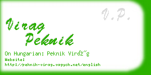 virag peknik business card